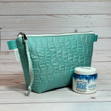Zipper Pouch | Large Quilted Teal