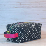Dopp Kit Toiletry Bag | Quilted Dots & Rainbow