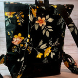 Range Backpack | Black Floral Canvas