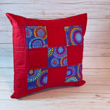 Class Sample - Red Quilted Pillow