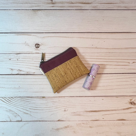 Mini Zip | Natural & Purple Cork
