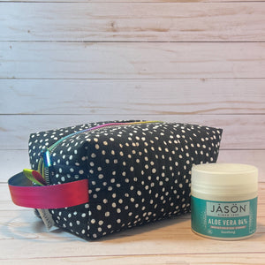 Dopp Kit Toiletry Bag | Quilted Dots & Rainbow