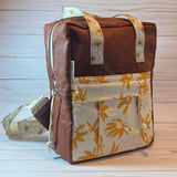 Backpack Tote | Deep Rust Waxed Canvas